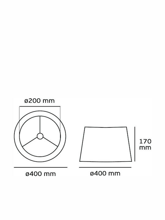 VK Lighting Lamp Shade 40x17cm