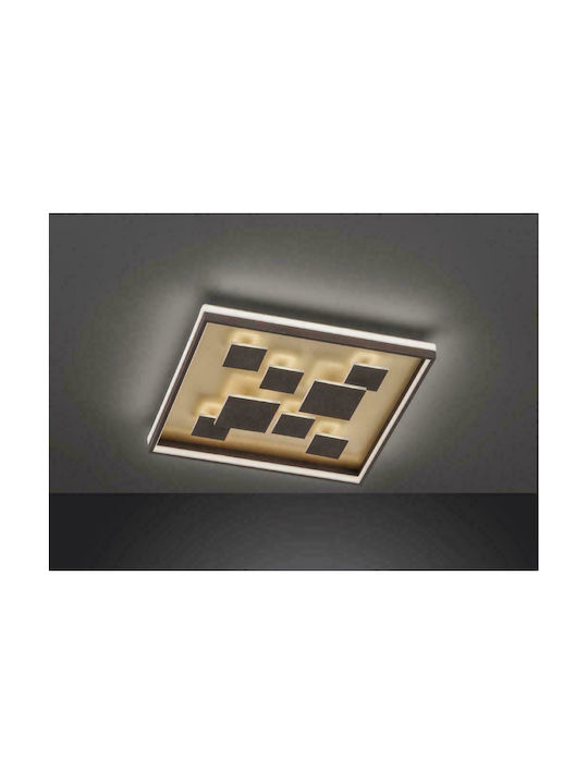 Fischer Honsel Rico Modern Metal Ceiling Light with Integrated LED 53pcs Brown