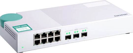 QNap QSW-308S Unmanaged L2 Switch με 8 Θύρες Gigabit (1Gbps) Ethernet και 3 SFP Θύρες