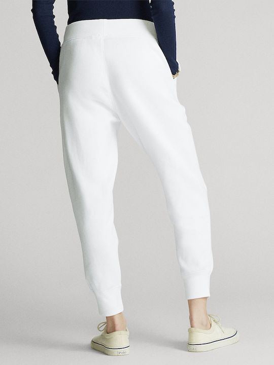 Ralph Lauren Παντελόνι Γυναικείας Φόρμας με Λάστιχο Λευκό