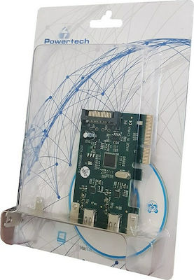 Powertech Κάρτα PCIe σε 2 θύρες Type-C / USB 3.1