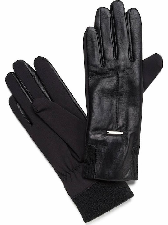 Replay Schwarz Leder Handschuhe