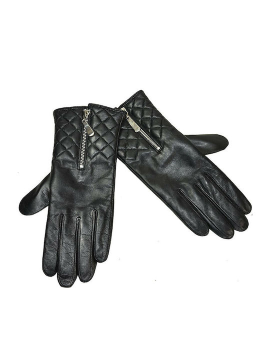Women's Leather Gloves Black 98865