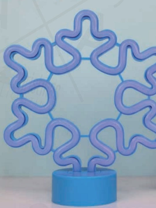 Aca Beleuchtet Weihnachtliche Kunststoff Figur Flocke Blau Höhe 25cm Snowflake