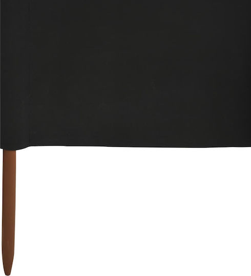 vidaXL Schwarzes Zelt Stoffzaunpaneel in Schwarz Farbe 80cm x 12.0m