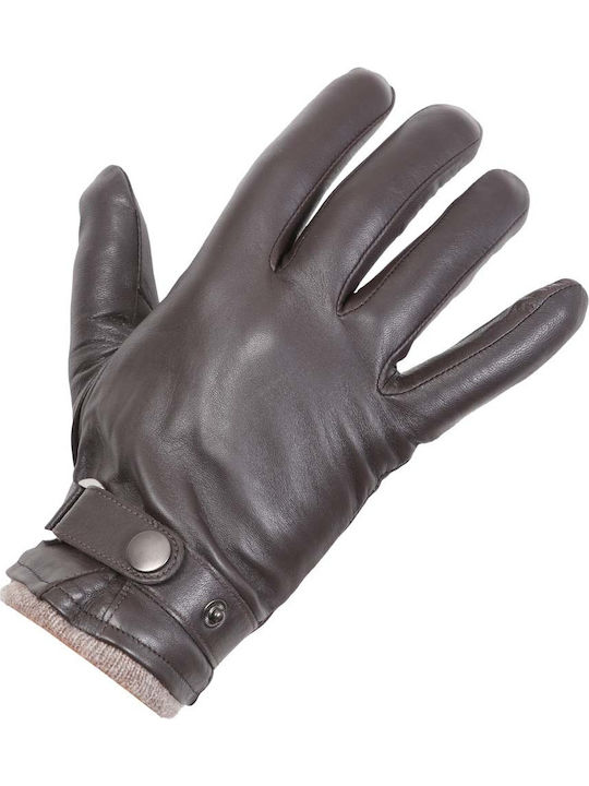 Men's Leather Gloves Brown 98954