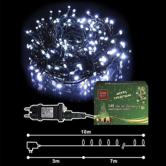 140 Lichter LED 10m. Kaltes Weiß in Zeichenfolge 1Stück 140 Lichter LED 10m. Kaltes Weiß in Zeichenfolge 1Stück