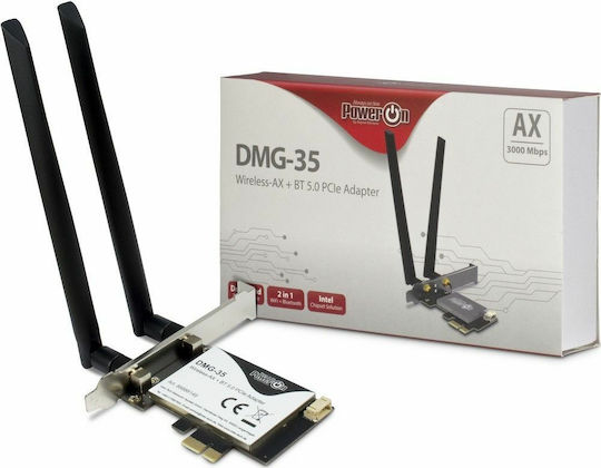 Inter-Tech DMG-35 Wireless Card Wi‑Fi 6 (3000Mbps) PCI-e Card