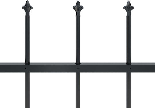 vidaXL Metallzäune mit Speeren in Schwarz Farbe 80cm x 1.7m