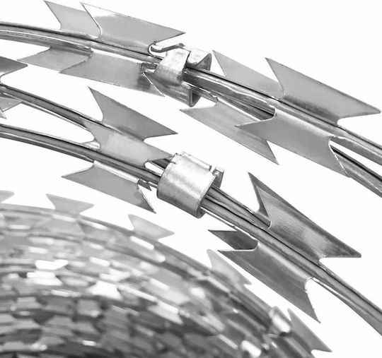 vidaXL Wire Fencing Razor Wire Gray 100m