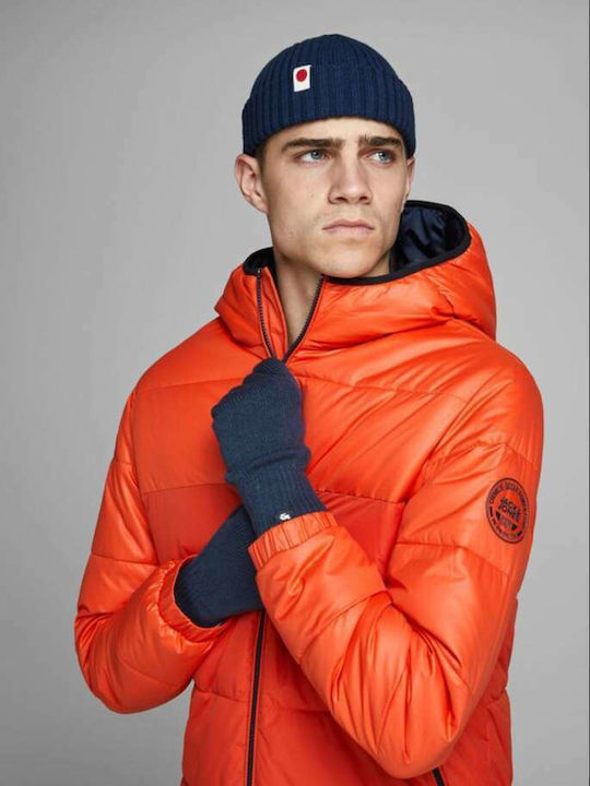Men's Knitted Touch Gloves Navy Blue
