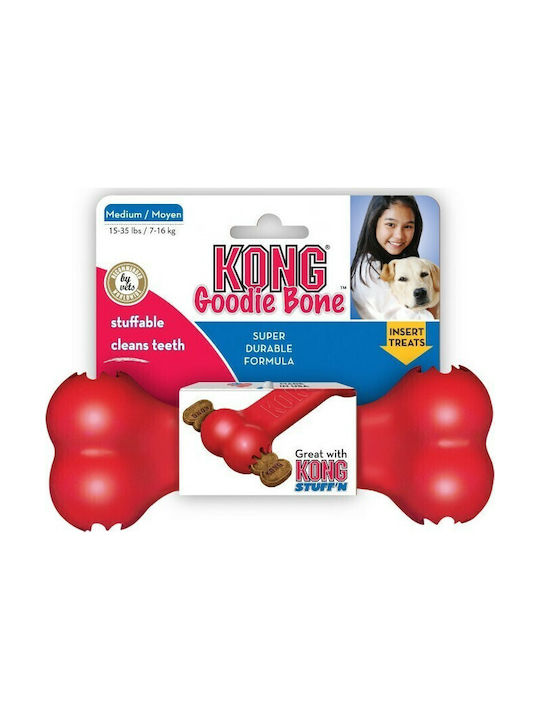 Kong Goodie Bone Toy Dog Chewable made of Rubber Medium 18εκ. Red 1pcs