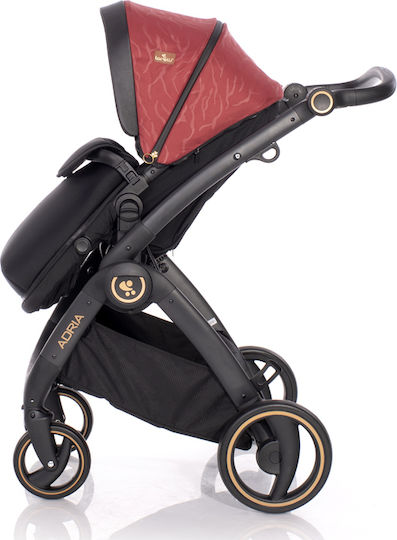 Lorelli Adria Adjustable 2 in 1 Baby Stroller Suitable for Newborn Red 12.20kg