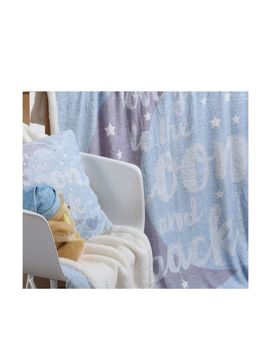 Nef-Nef Homeware Παιδικό Διακοσμητικό Μαξιλάρι Moon And Back Blue Μ40xΥ40εκ.