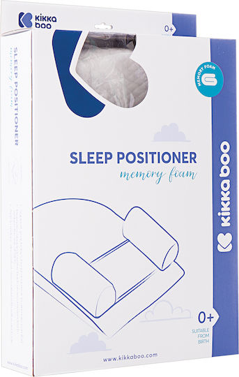 Kikka Boo Sleep Positioner Baby Bed Reducer Pillow Memory Foam Grey Velvet 51x36cm