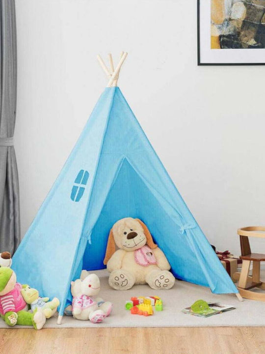 Hoppline Kids Indian Teepee Play Tent Blue