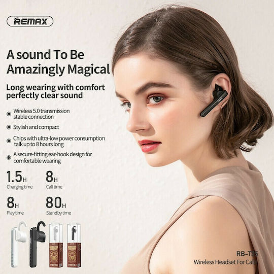 Remax RB-T35 Earbud Bluetooth Handsfree Earphone Black