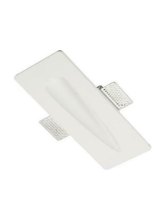 Aca Trimless Macy Rechteckig Gips Einbau Spot mit integriertem LED Weiß 32x10cm.