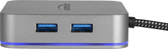 DeLock USB-C Docking Station με HDMI 4K PD Ethernet Γκρι (87742)