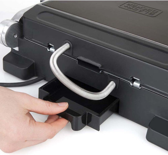 Black & Decker BXGR2000E Sandwichmaker Grill mit Abnehmbaren Platten 2000W Schwarz