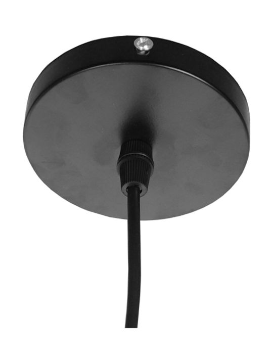 GloboStar Waves Pendant Light Suspension Bell for Socket E27 Black