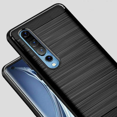 Hurtel Brushed Carbon Silicone Back Cover Black (Xiaomi Mi 10 / Mi 10 Pro)