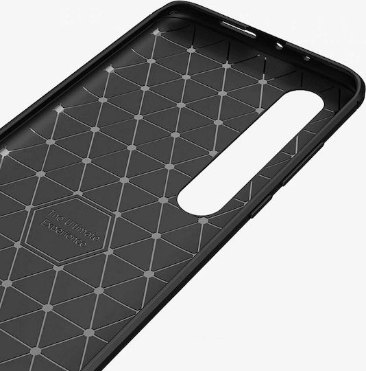 Hurtel Brushed Carbon Back Cover Silicone Black (Xiaomi Mi 10 / Mi 10 Pro)