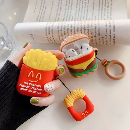 Lykl Happy Fries Θήκη Σιλικόνης σε Πολύχρωμο χρώμα για Apple AirPods