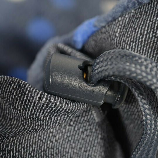 Cangaroo Cuddle Universal Waterproof Stroller Footmuff with Fleece Lining 80x46cm Denim Πουά