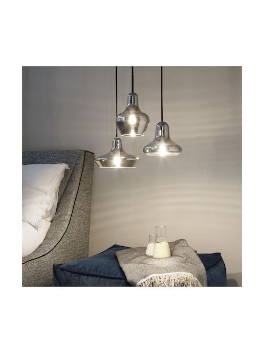 Ideal Lux Lido-1 SP1 Κρεμαστό Φωτιστικό Γκρι με Ντουί G9 17x20εκ.