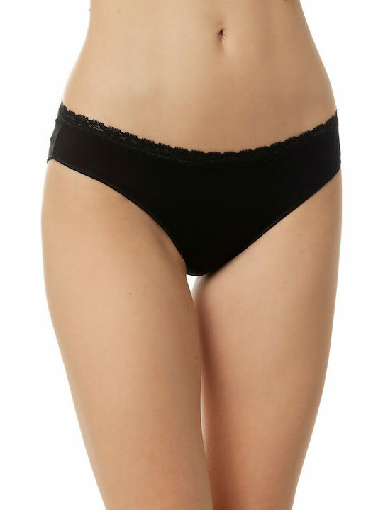 Minerva Γυναικεία Slip 2Pack με Δαντέλα Black/Animal Print