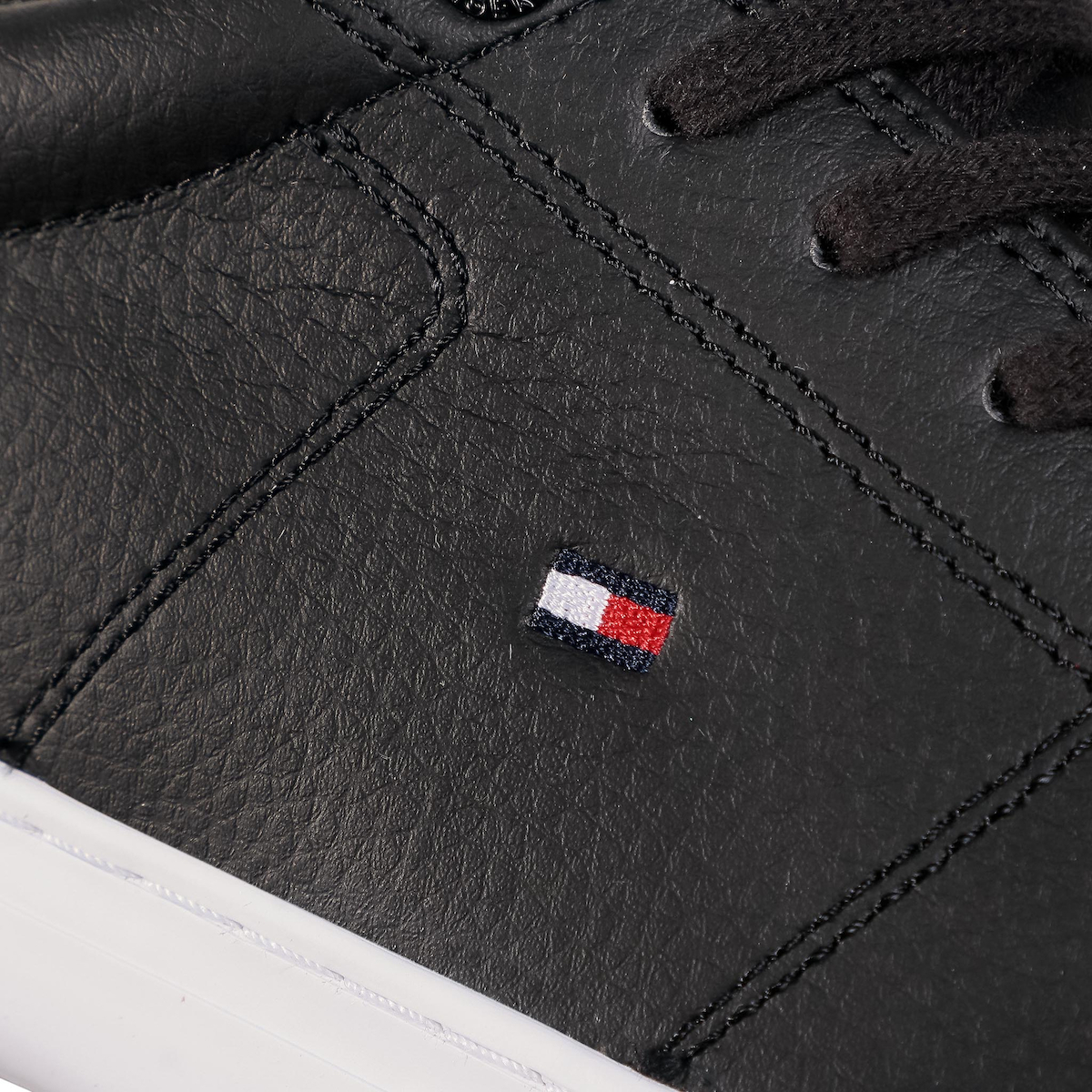 tommy hilfiger essential leather detail vulc