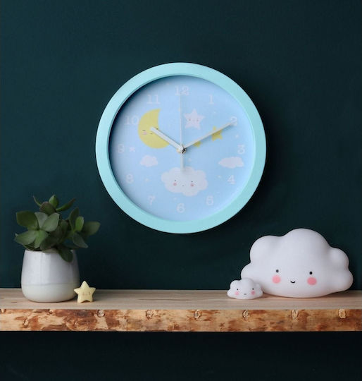 A Little Lovely Company Kids Plastic Wall Clock Cloud 25x25cm