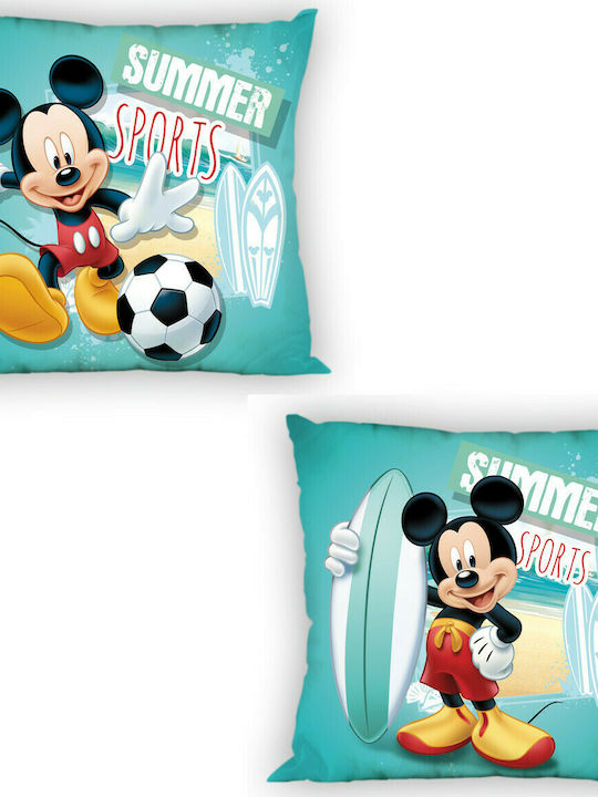Dimcol Παιδικό Διακοσμητικό Μαξιλάρι Mickey 06 Διπλής Όψης 40x40εκ.