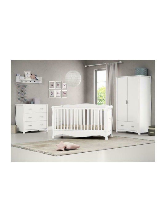 Oxford Βρεφική Συρταριέρα με 3 Συρτάρια Λευκή 94x51x91cm