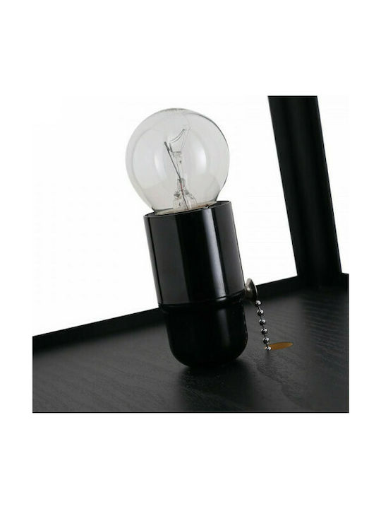 HomCom Floor Lamp H160xW26cm. with Socket for Bulb E27 Black