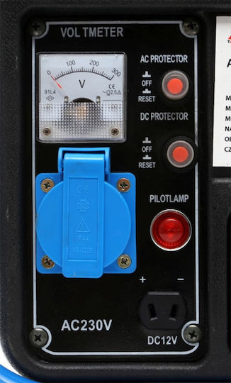 Tagred Generator electric monofazat 250W Generator Benzină (în patru timpi) Doi timpi cu Putere Maximă 1.23kVA