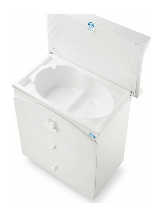 Tris Βρεφική Συρταριέρα με 3 Συρτάρια Λευκή 76x45x90cm