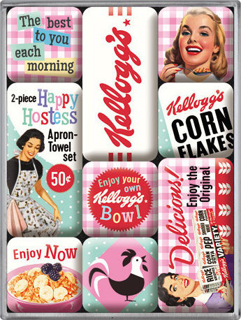 Nostalgic Art Happy Hostess Corn Магнитни сетове Метални 7x10бр 9pcs