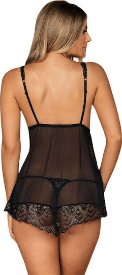 Obsessive Firella Set Sexy Babydoll Black