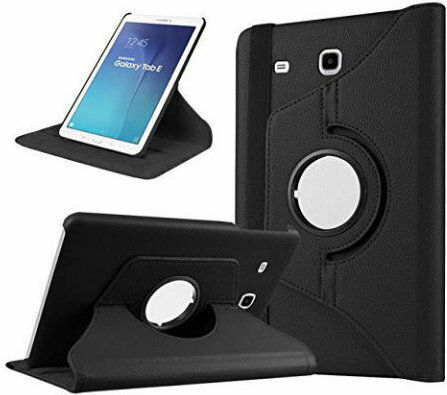 Rotating Flip Cover Περιστρεφόμενη Μαύρη (Galaxy Tab E 9.6)