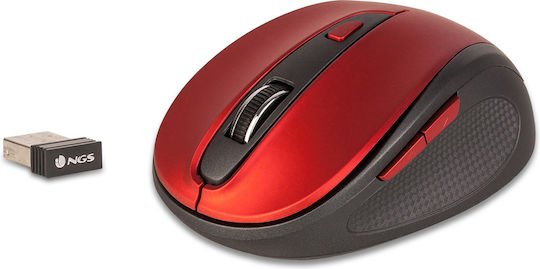 NGS Evo Mute Wireless Ergonomic Mouse Red