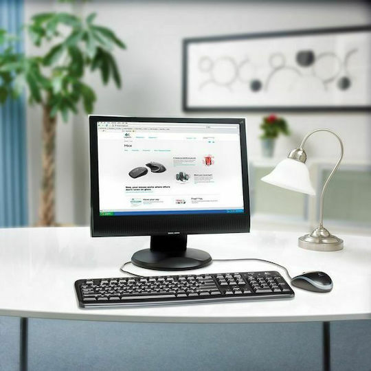 Logitech Desktop MK120 (920-002562) Комплект клавиатура и мишка Английски US Черен