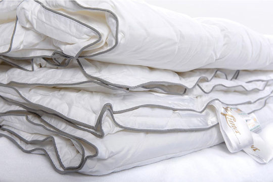 La Luna Duvet Queen with Microfiber Filling 220x240cm All Season White 4.5 togs Togs
