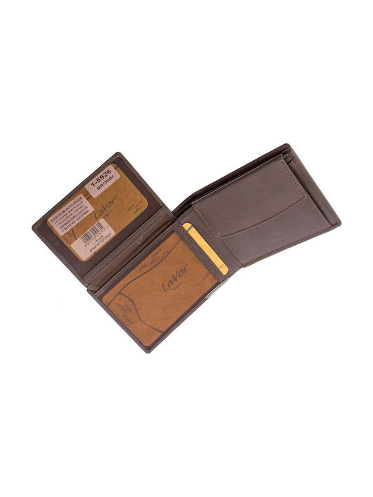 Leather Men's Wallet with RFID Brown
