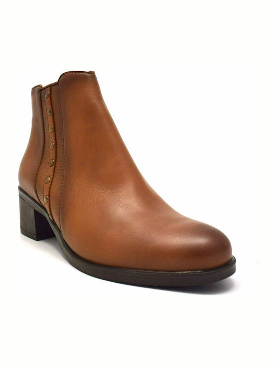 Ragazza Leder Damen Knöchelstiefel Tabac Braun