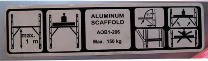 Kombinationsleitern Doppeltes Aluminium Gerüst 2x6 AOΒ1-206