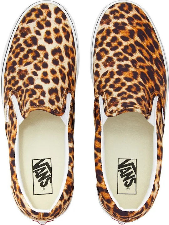 Leopard Classic Women's Canvas Slip-Ons Black/True White