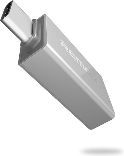 Remax Конвертор USB-C мъжки към USB-A женски Сребърен сребърен 1бр (RA-OTG1)