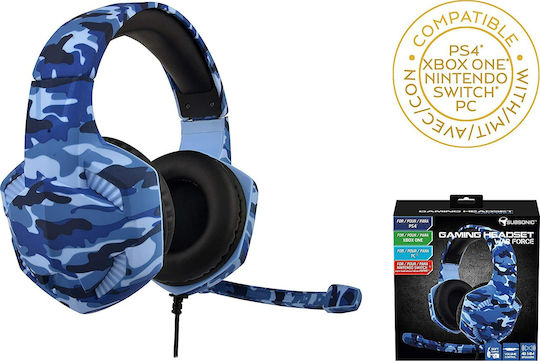 Subsonic War Force Over Ear Gaming Headset με σύνδεση 3.5mm Μπλε